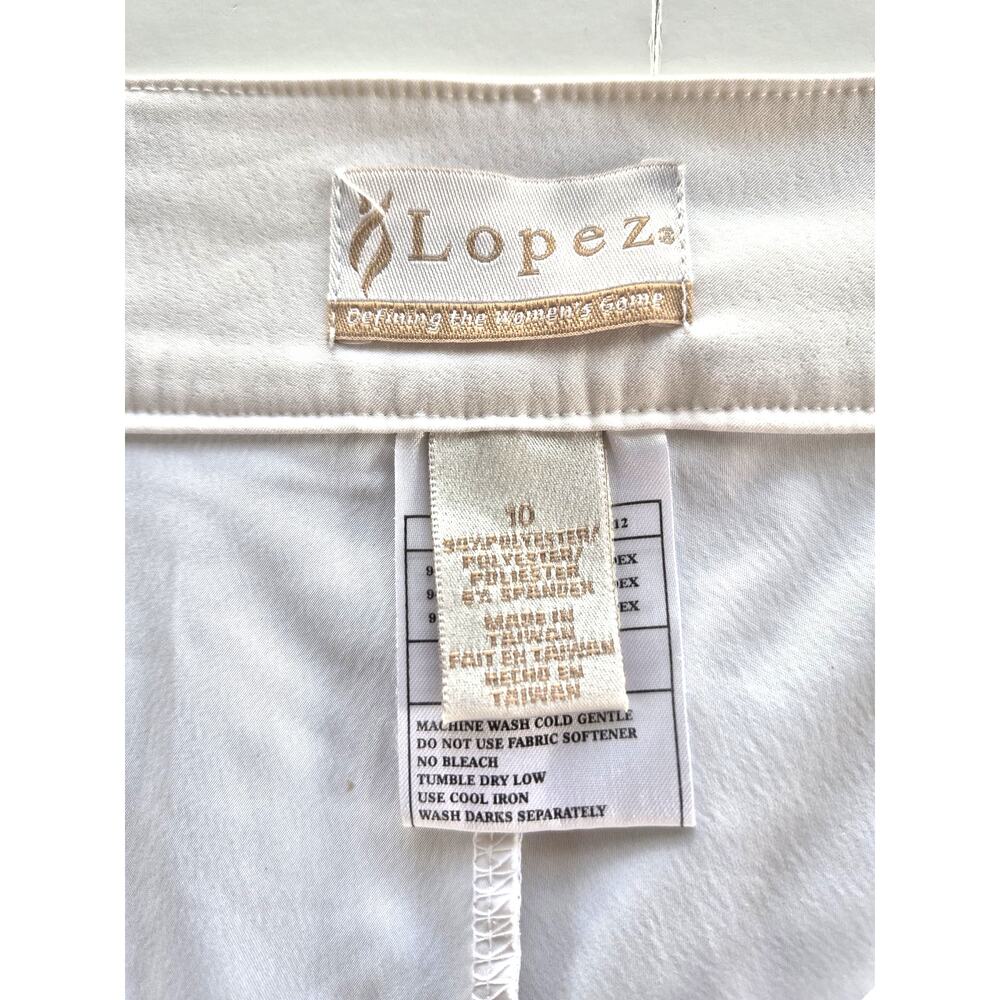 Nancy Lopez Golf Skort Skirt Size 10 White Black Pockets Active Wear Pickle Ball - Picture 5 of 9